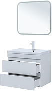 Тумба с раковиной Aquanet Нота New 75 335871 подвесная цвет Белый глянец-7