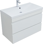 Тумба с раковиной Aquanet Нота New 90 335872 подвесная цвет Белый глянец-1