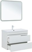 Тумба с раковиной Aquanet Нота New 90 335872 подвесная цвет Белый глянец-3