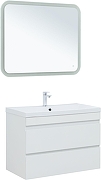 Тумба с раковиной Aquanet Нота New 90 335872 подвесная цвет Белый глянец-4