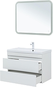 Тумба с раковиной Aquanet Нота New 90 335872 подвесная цвет Белый глянец-7