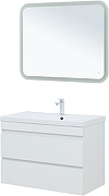 Тумба с раковиной Aquanet Нота New 90 335872 подвесная цвет Белый глянец-8