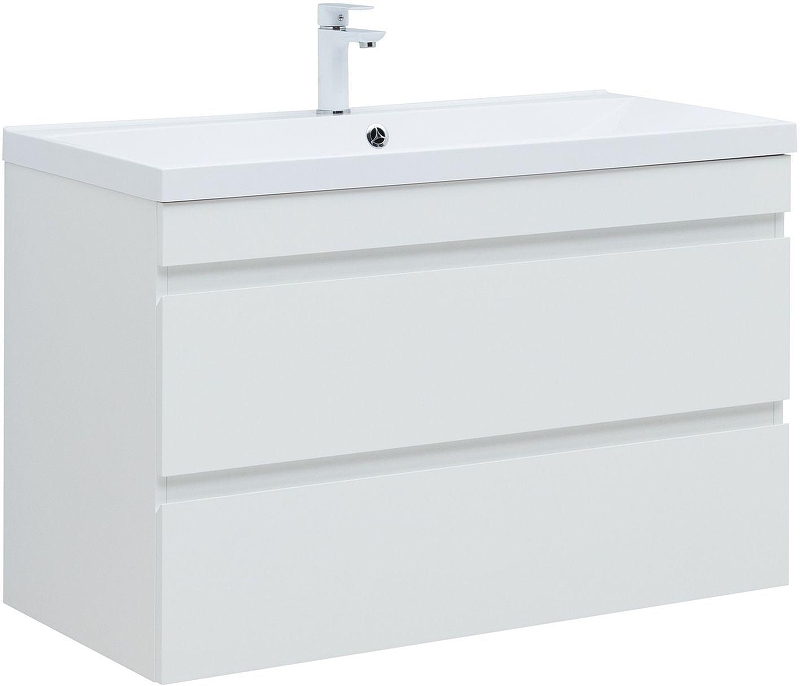 Тумба с раковиной Aquanet Нота New 100 335873 подвесная 