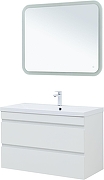Тумба с раковиной Aquanet Нота New 100 335873 подвесная цвет Белый глянец-8