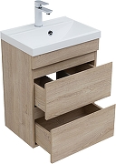Тумба с раковиной Aquanet Нота New 50 335879 подвесная цвет Дуб светлый-2