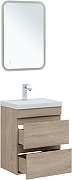 Тумба с раковиной Aquanet Нота New 50 335879 подвесная цвет Дуб светлый-3