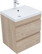 Тумба с раковиной Aquanet Нота New 58 335880 подвесная цвет Дуб светлый-1