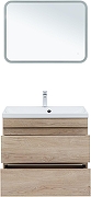 Тумба с раковиной Aquanet Нота New 75 335881 подвесная цвет Дуб светлый-4