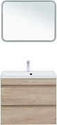 Тумба с раковиной Aquanet Нота New 75 335881 подвесная цвет Дуб светлый-5