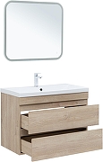 Тумба с раковиной Aquanet Нота New 90 335882 подвесная цвет Дуб светлый-3