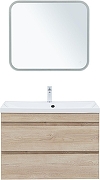 Тумба с раковиной Aquanet Нота New 90 335882 подвесная цвет Дуб светлый-5