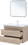 Тумба с раковиной Aquanet Нота New 90 335882 подвесная цвет Дуб светлый-6