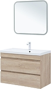 Тумба с раковиной Aquanet Нота New 90 335882 подвесная цвет Дуб светлый-7