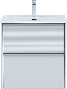 Тумба с раковиной Aquanet Вита 60 339160 подвесная цвет Белый матовый-2