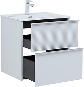 Тумба с раковиной Aquanet Вита 60 339160 подвесная цвет Белый матовый-5