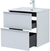Тумба с раковиной Aquanet Вита 60 339160 подвесная цвет Белый матовый-7