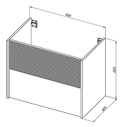 Тумба с раковиной Aquanet Вита 80 339162 подвесная цвет Белый матовый-3