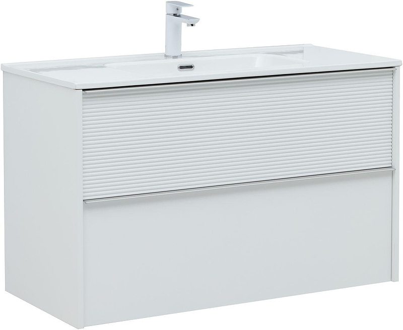 Тумба с раковиной Aquanet Вита 100 339163 подвесная 