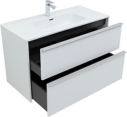 Тумба с раковиной Aquanet Вита 100 339163 подвесная цвет Белый матовый-4