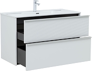 Тумба с раковиной Aquanet Вита 100 339163 подвесная цвет Белый матовый-5