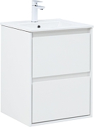 Тумба с раковиной Aquanet Милан 50 340151 подвесная цвет Белый глянец