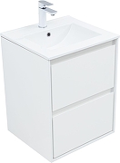 Тумба с раковиной Aquanet Милан 50 340151 подвесная цвет Белый глянец-1