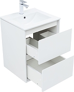 Тумба с раковиной Aquanet Милан 50 340151 подвесная цвет Белый глянец-2