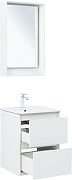 Тумба с раковиной Aquanet Милан 50 340151 подвесная цвет Белый глянец-3