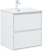 Тумба с раковиной Aquanet Милан 60 340152 подвесная цвет Белый глянец