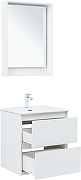 Тумба с раковиной Aquanet Милан 60 340152 подвесная цвет Белый глянец-3