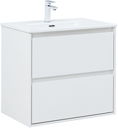 Тумба с раковиной Aquanet Милан 70 340153 подвесная цвет Белый глянец