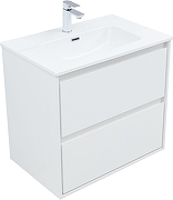 Тумба с раковиной Aquanet Милан 70 340153 подвесная цвет Белый глянец-1