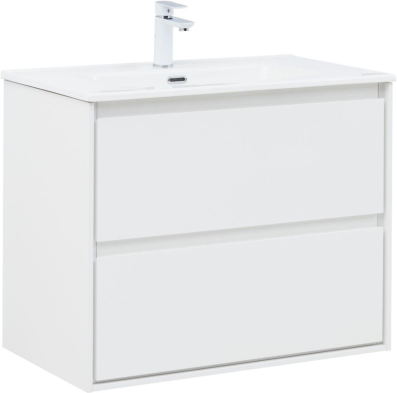 Тумба с раковиной Aquanet Милан 80 340154 подвесная 