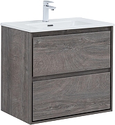 Тумба с раковиной Aquanet Милан 70 340158 подвесная цвет Дуб рошелье