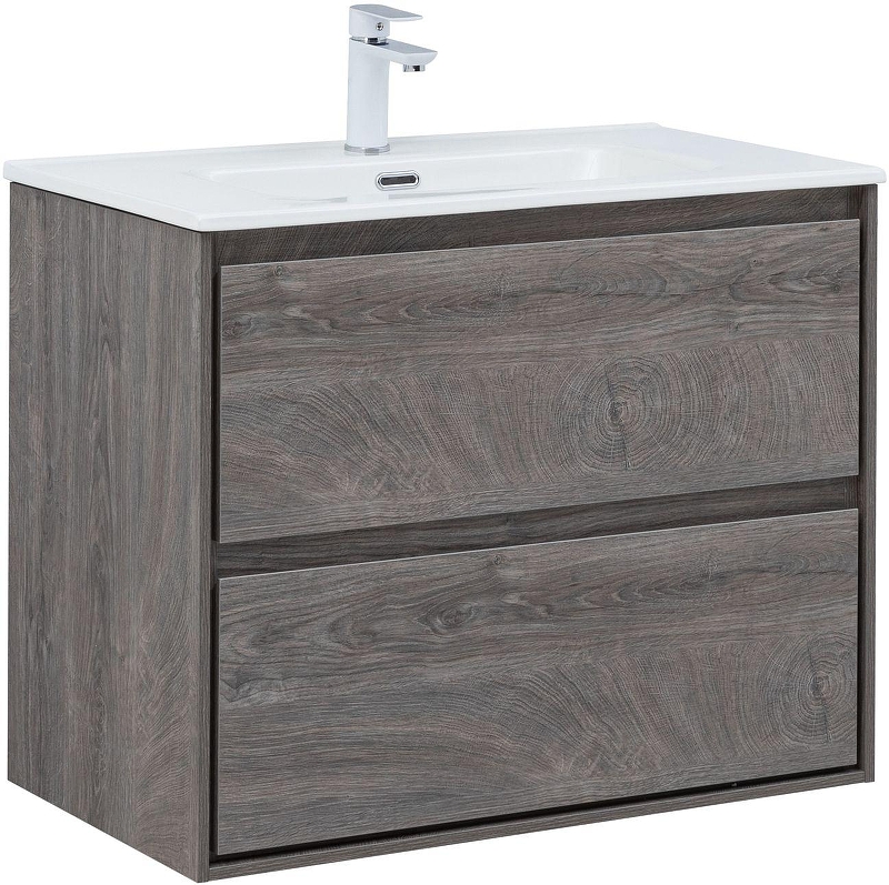 Тумба с раковиной Aquanet Милан 80 340159 подвесная 