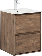 Тумба с раковиной Aquanet Милан 50 340161 подвесная цвет Дуб рустикальный