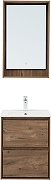 Тумба с раковиной Aquanet Милан 50 340161 подвесная цвет Дуб рустикальный-4