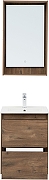 Тумба с раковиной Aquanet Милан 50 340161 подвесная цвет Дуб рустикальный-5
