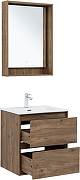 Тумба с раковиной Aquanet Милан 60 340162 подвесная цвет Дуб рустикальный-3