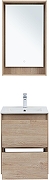 Тумба с раковиной Aquanet Милан 50 340166 подвесная цвет Дуб светлый-4