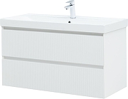 Тумба с раковиной Aquanet Альтера 100 340710 подвесная цвет Белый матовый-6