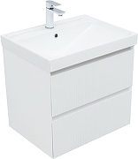 Тумба с раковиной Aquanet Альтера 60 340885 подвесная цвет Белый матовый-8
