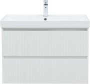 Тумба с раковиной Aquanet Альтера 80 340887 подвесная цвет Белый матовый-1