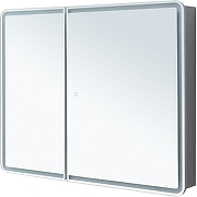 Зеркальный шкаф Aquanet Оптима 100 341427 с подсветкой цвет Белый-1