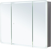 Зеркальный шкаф Aquanet Оптима 110 341428 с подсветкой цвет Белый-1