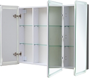 Зеркальный шкаф Aquanet Оптима 110 341428 с подсветкой цвет Белый-2