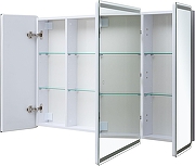 Зеркальный шкаф Aquanet Оптима 120 341429 с подсветкой цвет Белый-2