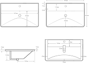 Тумба с раковиной Aquanet Ирис new 90 342092 подвесная цвет Белый глянец-10