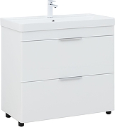 Тумба с раковиной Aquanet Ирис new 90 342094 цвет Белый глянец