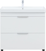 Тумба с раковиной Aquanet Ирис new 90 342094 цвет Белый глянец-2